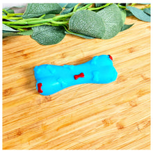 Load image into Gallery viewer, Mini Squeaky Bone Blue