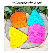 Load image into Gallery viewer, Burger Orange Rubber Lick Mat