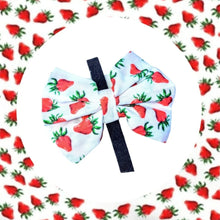Load image into Gallery viewer, Strawberries & Cream Bow Ties