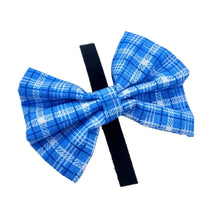 Load image into Gallery viewer, Blue Tartan Bows