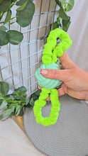 Load and play video in Gallery viewer, Stretch Tug Rope Ball - Mint & Green