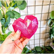 Load image into Gallery viewer, Glitter Heart Ball - Hot Pink
