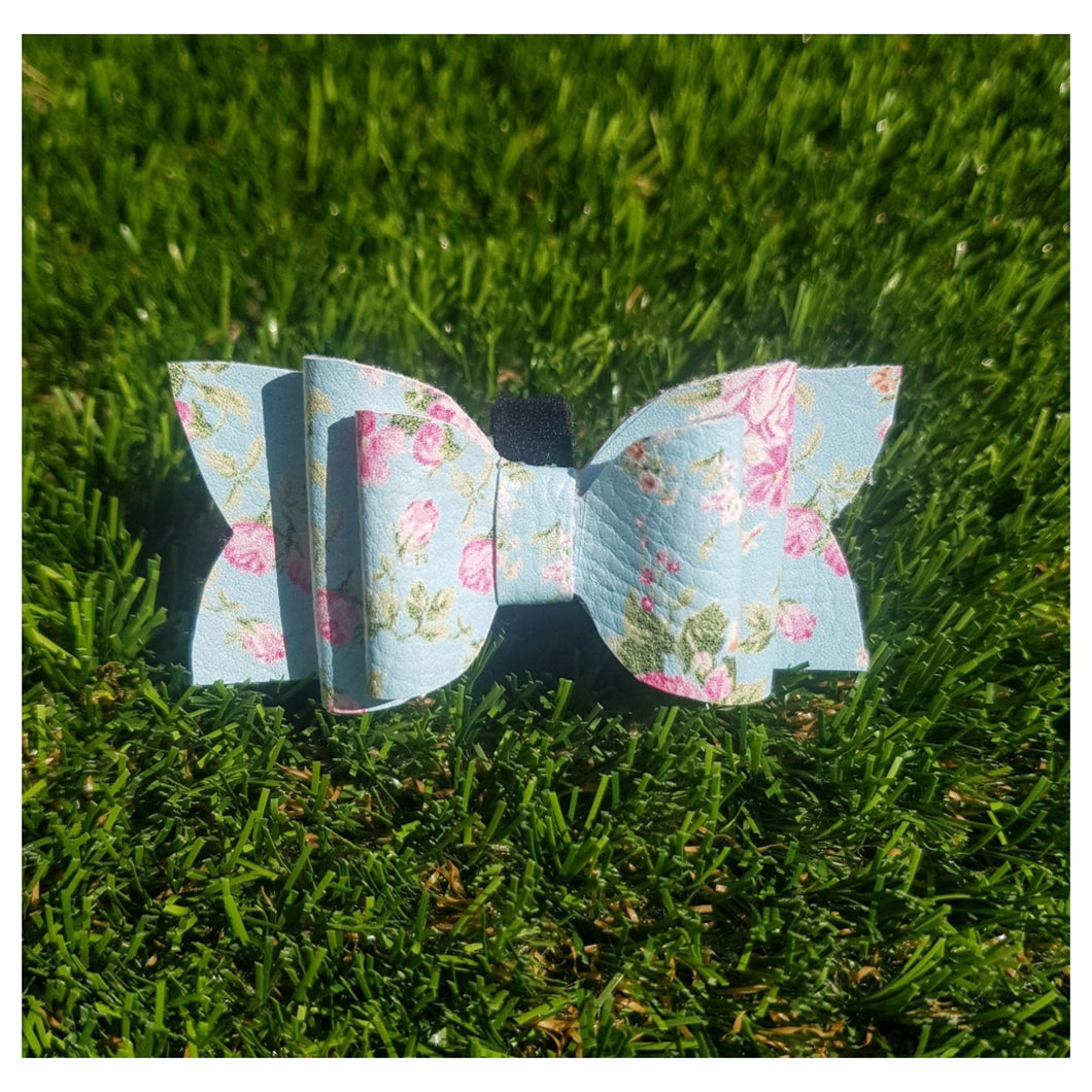 Blooming Gorgeous Blue Floral Bow Tie