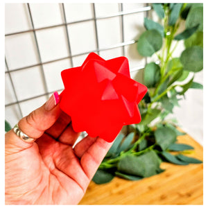 Geometric Squeaky Ball Red