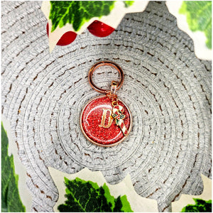 Christmas Personalised Tag Charm Red