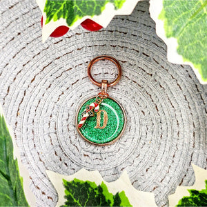 Christmas Personalised Tag Charm Green