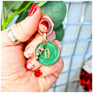 Christmas Personalised Tag Charm Green