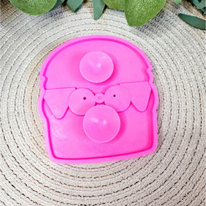 Pink Burger Rubber Lick Mat