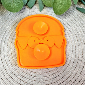 Orange Burger Rubber Lick Mat