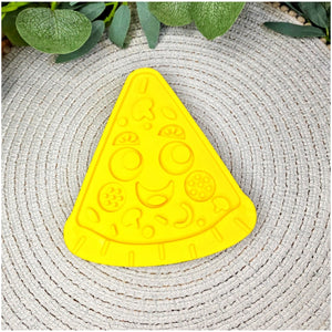 Yellow Pizza Rubber Lick Mat