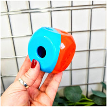 Load image into Gallery viewer, Orange &amp; Blue Treat Dispensing Enrichment Toy
