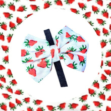 Load image into Gallery viewer, Strawberries &amp; Cream Bow Ties
