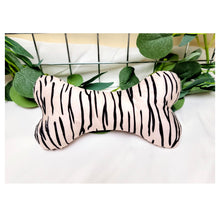 Load image into Gallery viewer, Plushie Squeaky Bone Zebra
