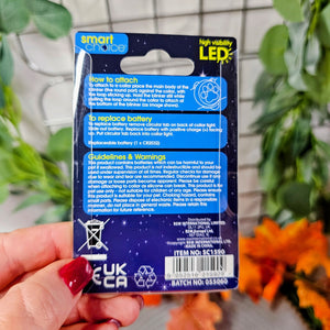 LED Dog Safety Lights - Heart Pink