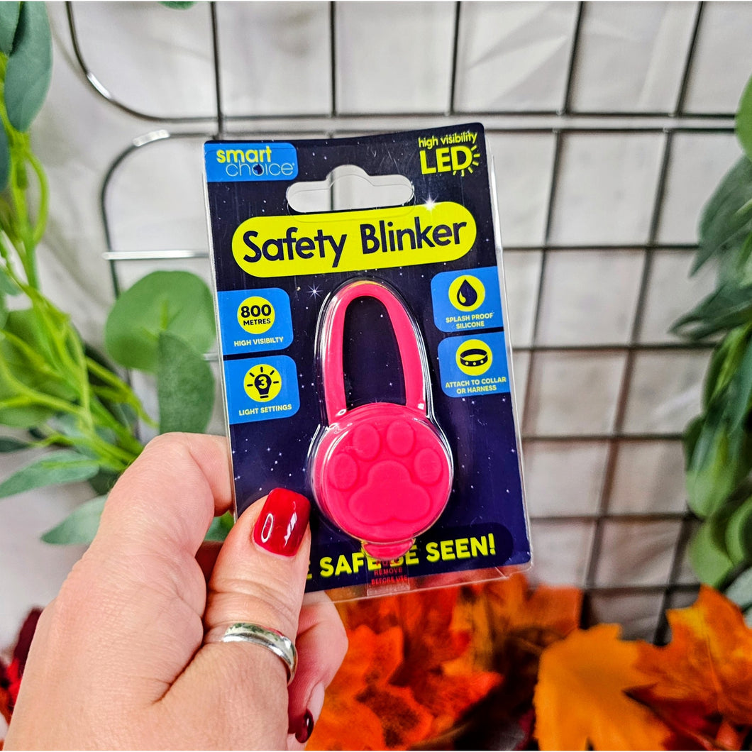 LED Dog Safety Lights - Round Pink