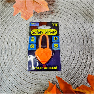 LED Dog Safety Lights - Heart Orange