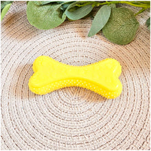 Load image into Gallery viewer, Bouncy Rubber Squeaky Bone Lemon
