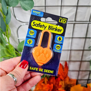 LED Dog Safety Lights - Heart Orange