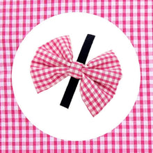 Load image into Gallery viewer, Lacey Pink Bow Tie
